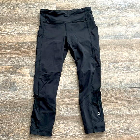 lululemon athletica Pants - Lululemon leggings Crop Black Leggings size 4 ❌